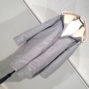 Long wool jacket women   with head scarf   z 1X